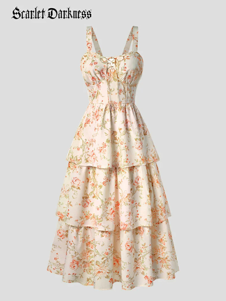 YVETTE™ - Summer Night Floral Wedding Dress