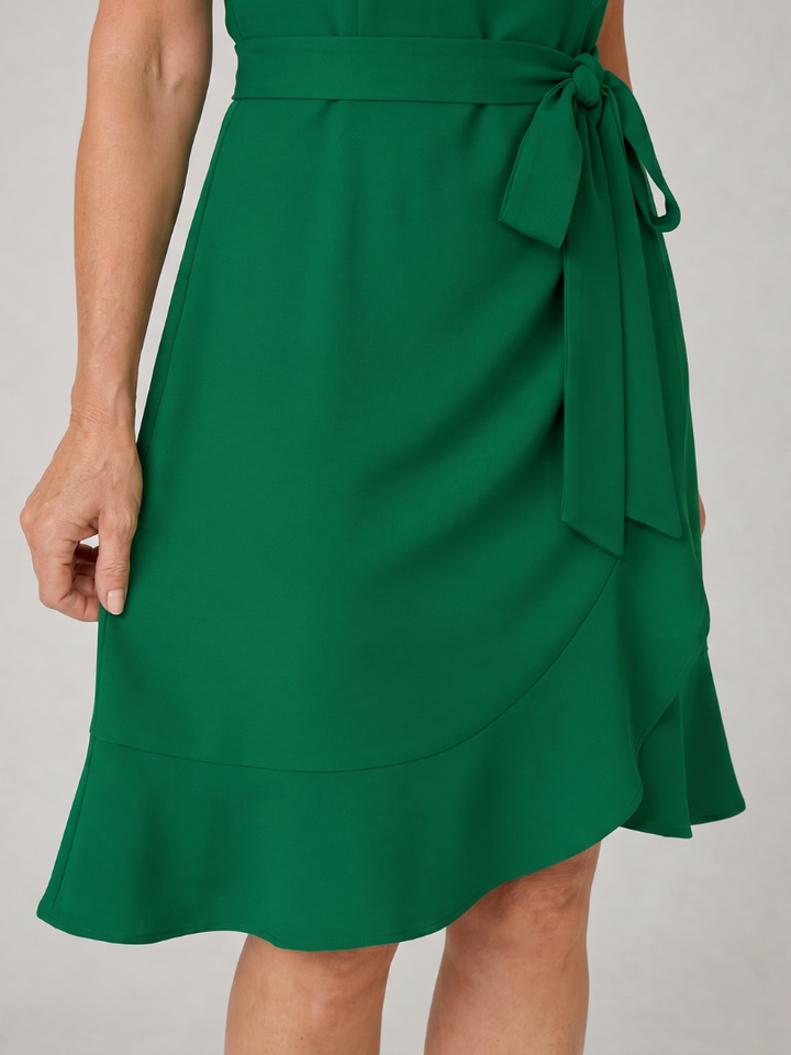 Corvina™ - Short Puff Sleeve Side Tie Detail Mini Dress