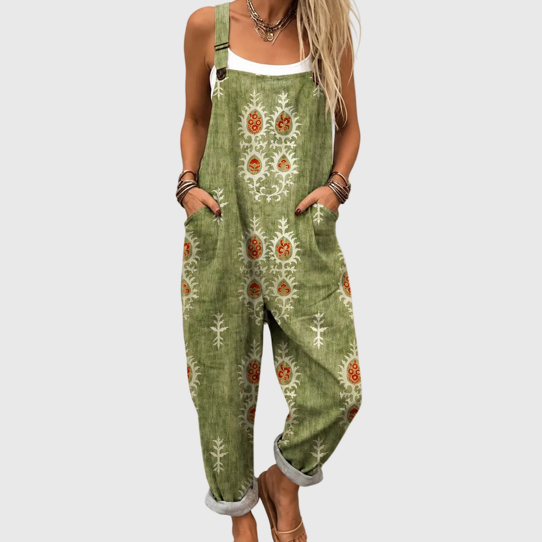 BLANCHE™ - Folk Olive Overalls
