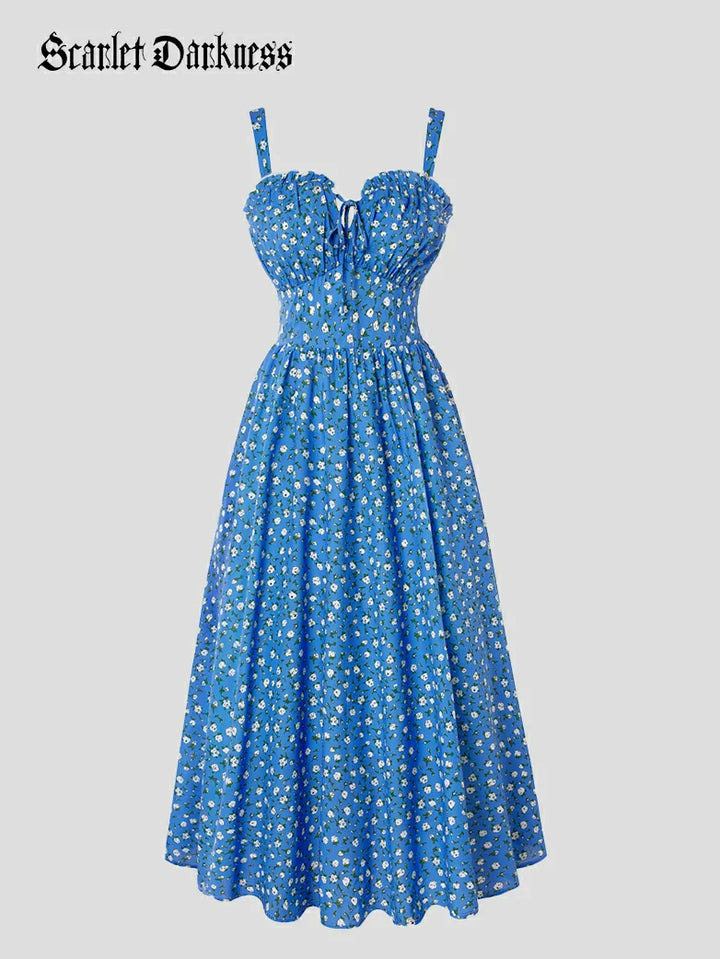 EDITH™ - Floral Corset Milkmaid Dress
