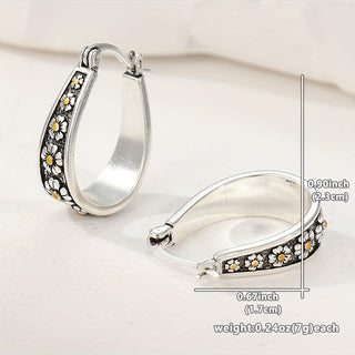 FLORETTE - Hand-Cut Daisy Hoop Earrings