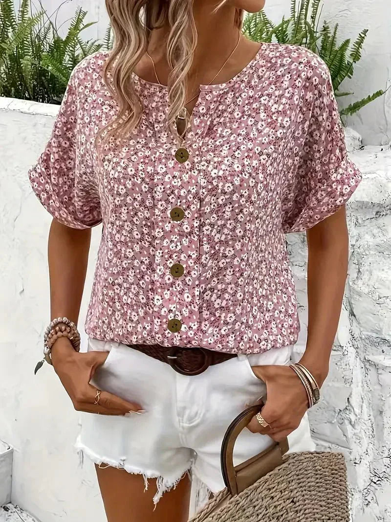 WOLENA - Wildflower Notch Blouse