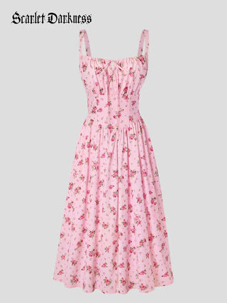 PERRINE™ - Summer Floral Milkmaid Dress