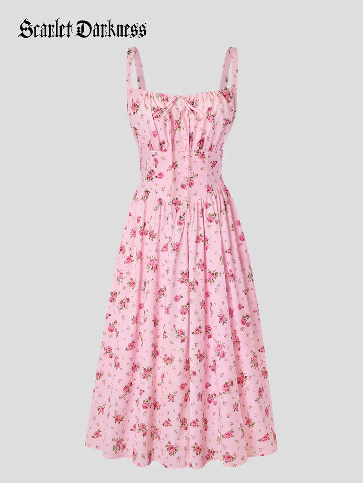 PERRINE™ - Summer Floral Milkmaid Dress