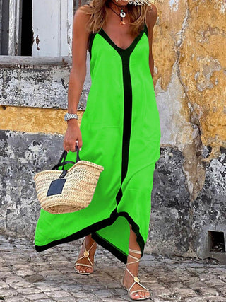 Rosalyn™ - Island Style Lavechic Colorblock Midi Dress Look