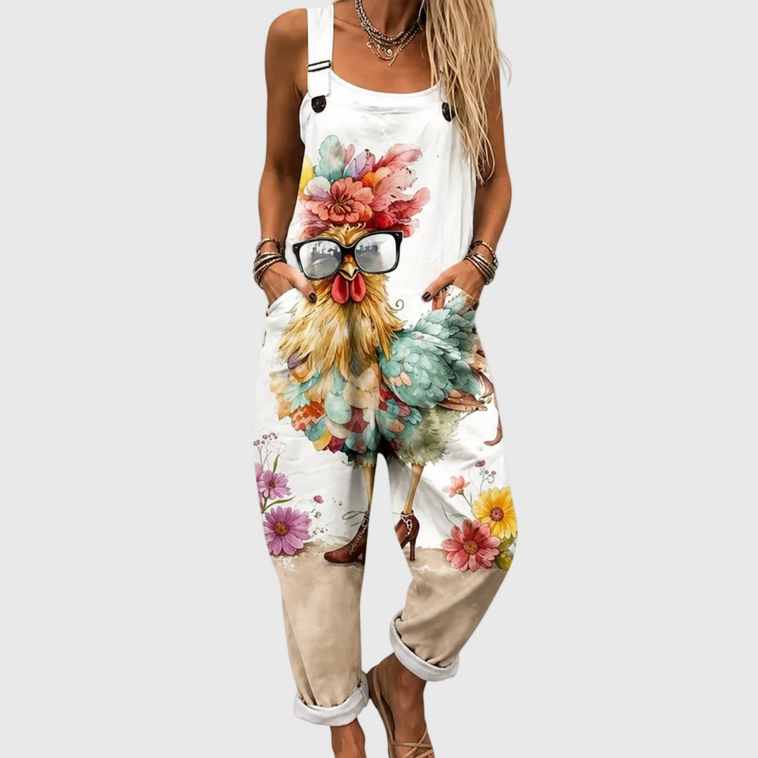 BRIALLEN™ - Whimsical Floral Print Overalls