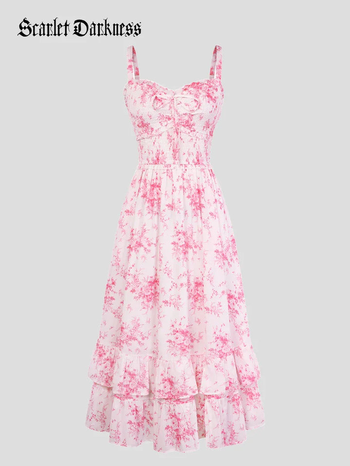 EMELINE™ - Renaissance Chiffon Pocket Dress