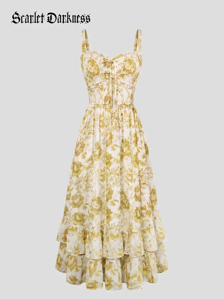 EMELINE™ - Renaissance Chiffon Pocket Dress