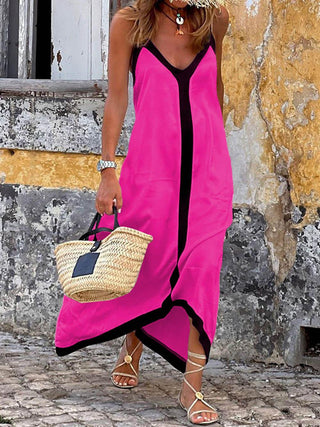 Rosalyn™ - Island Style Lavechic Colorblock Midi Dress Look