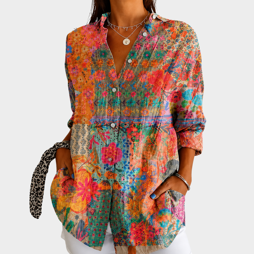 NATHALIE | Sunlit Wildflower Blouse