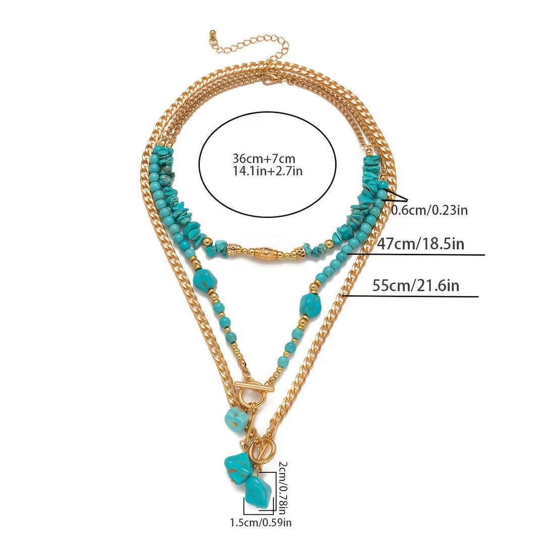 CLEMENTINE - Statement Turquoise Necklace