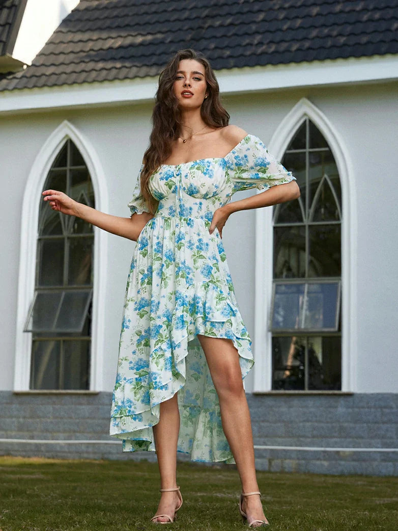 RAPHAELLE™ - Victorian Puff-Sleeve Wedding Dress