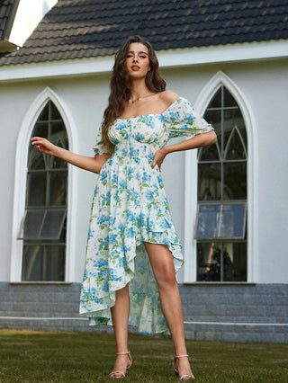 RAPHAELLE™ - Victorian Puff-Sleeve Wedding Dress