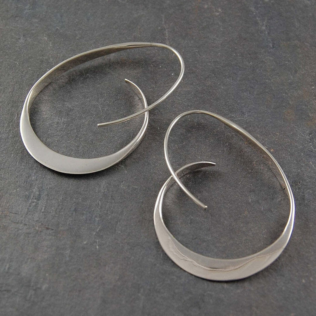 Iris | Open Spiral Drop Earrings