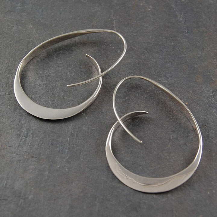 Iris | Open Spiral Drop Earrings