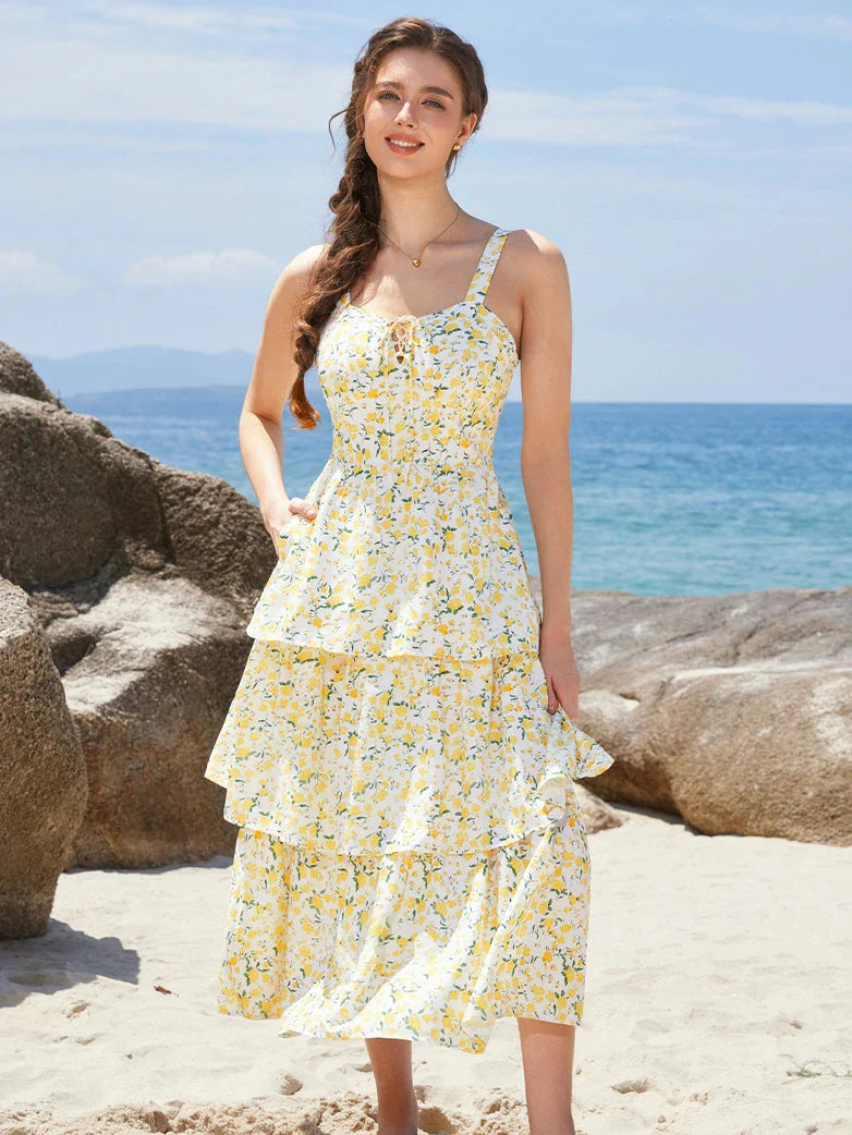 YVETTE™ - Summer Night Floral Wedding Dress