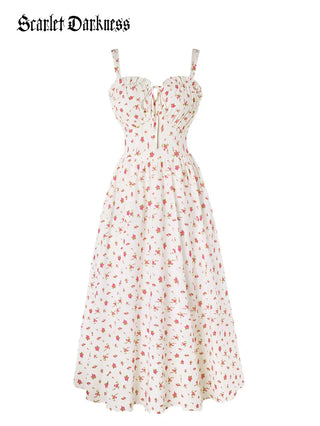 EDITH™ - Floral Corset Milkmaid Dress