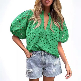 MAYUMI™ – Elegant Chic Puff Sleeve Long Sleeve Top