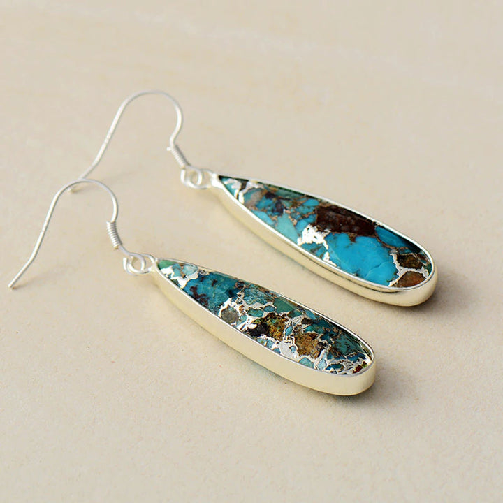 SOLENE - Turquoise Jasper Drop Earrings