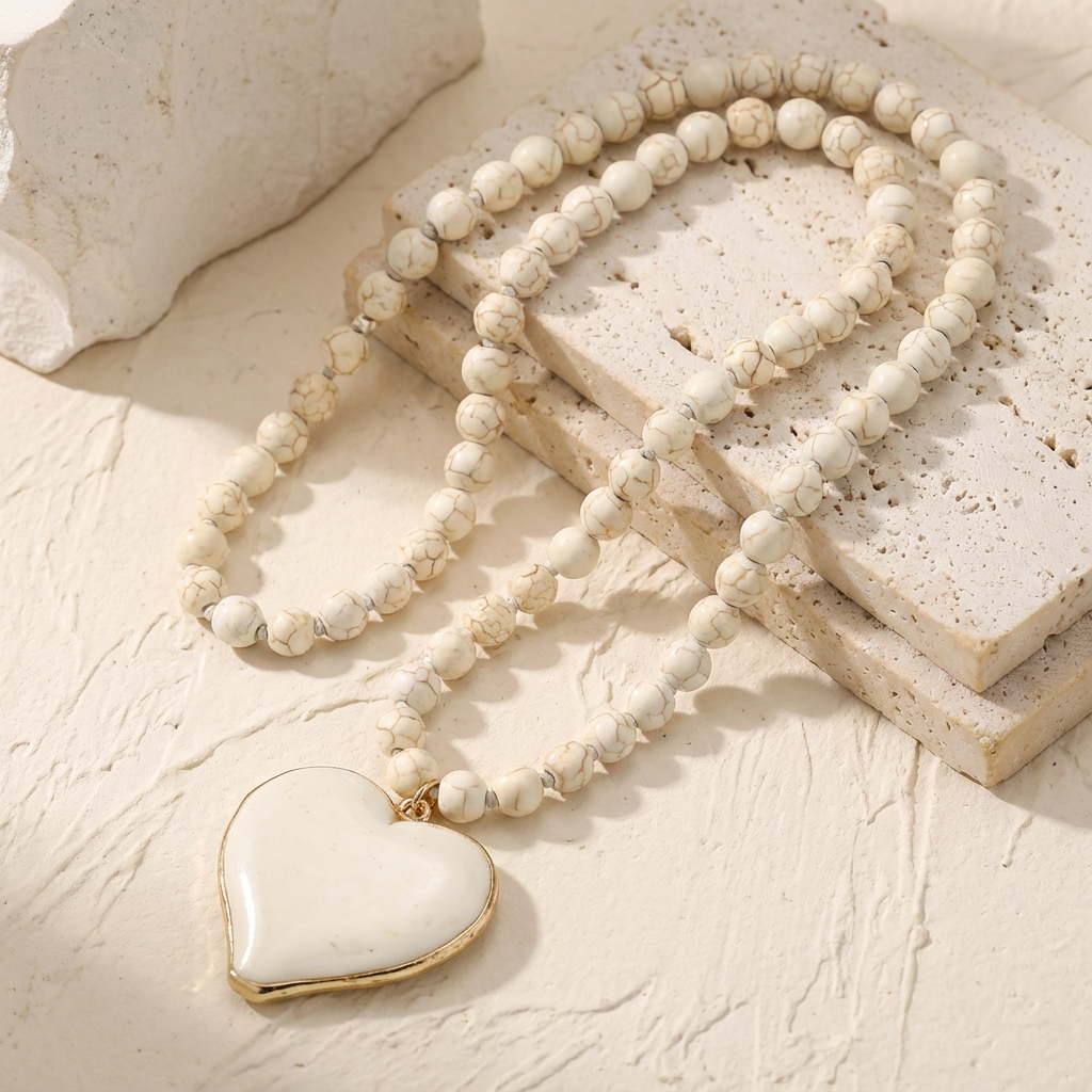 KATRIEN - Turquoise Heart Bead Necklace