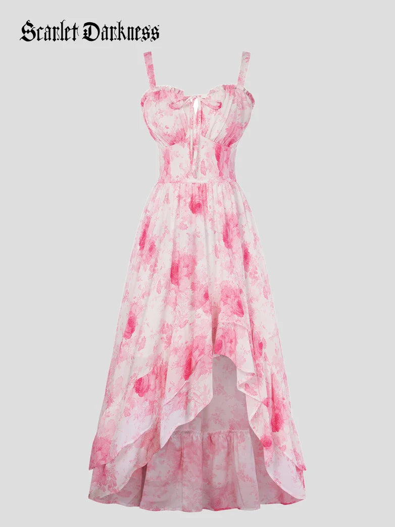 NADINE™ - Chiffon High-Low Wedding Guest Dress