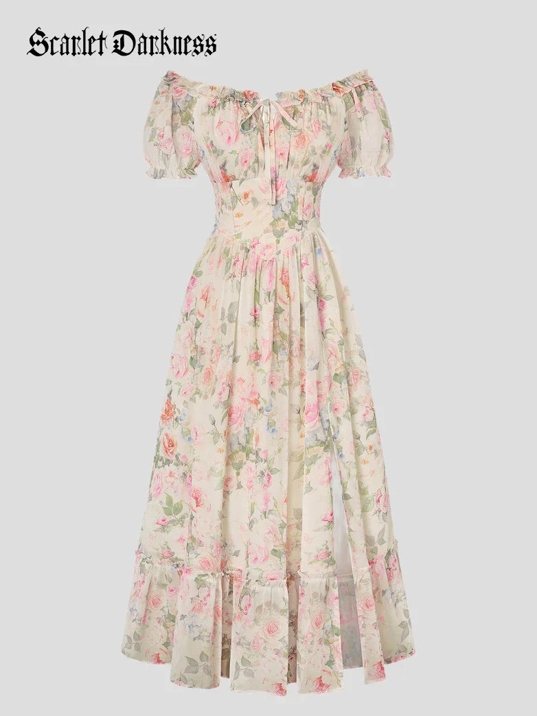 CLARISSE™ - Garden Tea Party Floral Dress