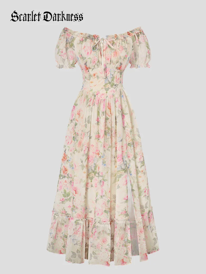 CLARISSE™ - Garden Tea Party Floral Dress