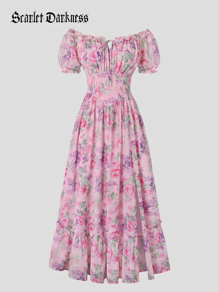 CLARISSE™ - Garden Tea Party Floral Dress