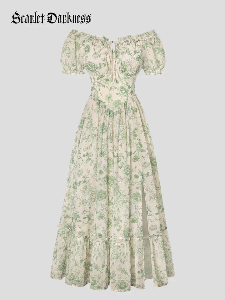CLARISSE™ - Garden Tea Party Floral Dress