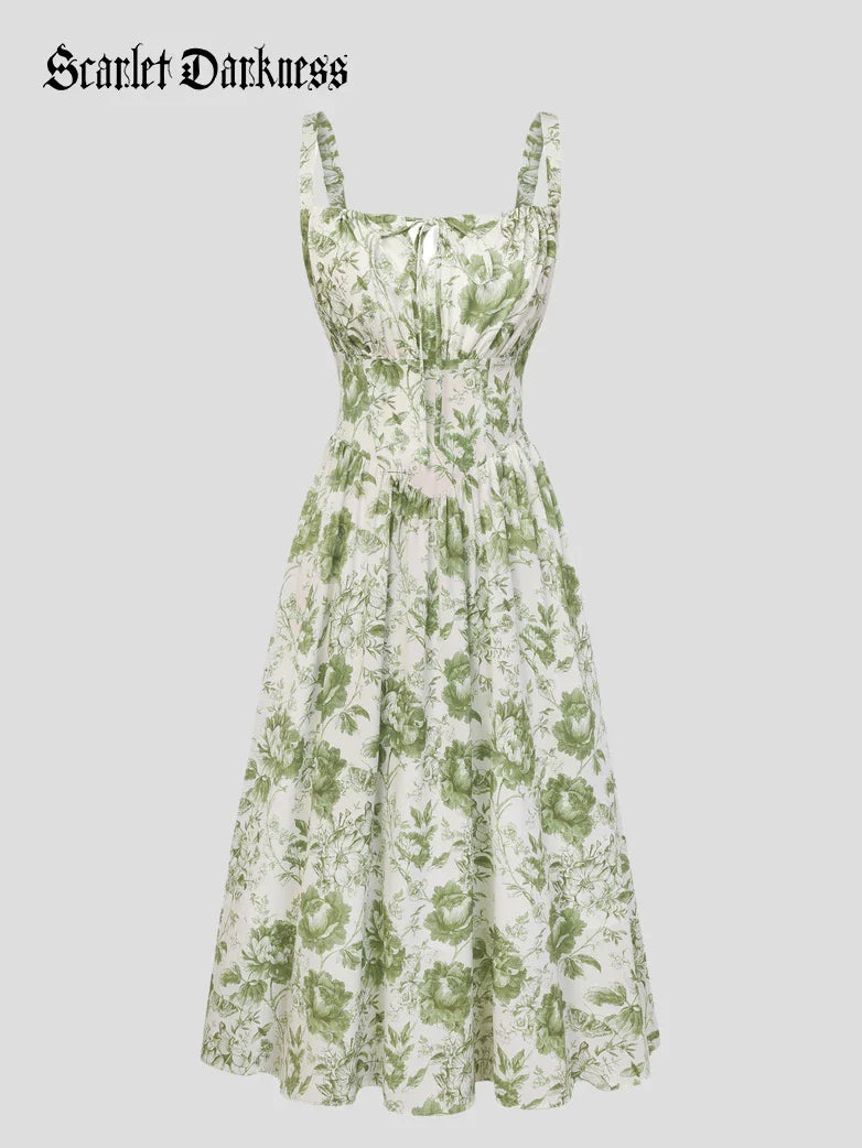 PERRINE™ - Summer Floral Milkmaid Dress