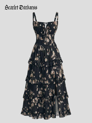 MADELEINE™ - Floral Front-Slit Pocket Dress