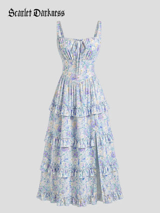 MADELEINE™ - Floral Front-Slit Pocket Dress