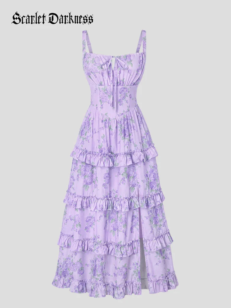 MADELEINE™ - Floral Front-Slit Pocket Dress