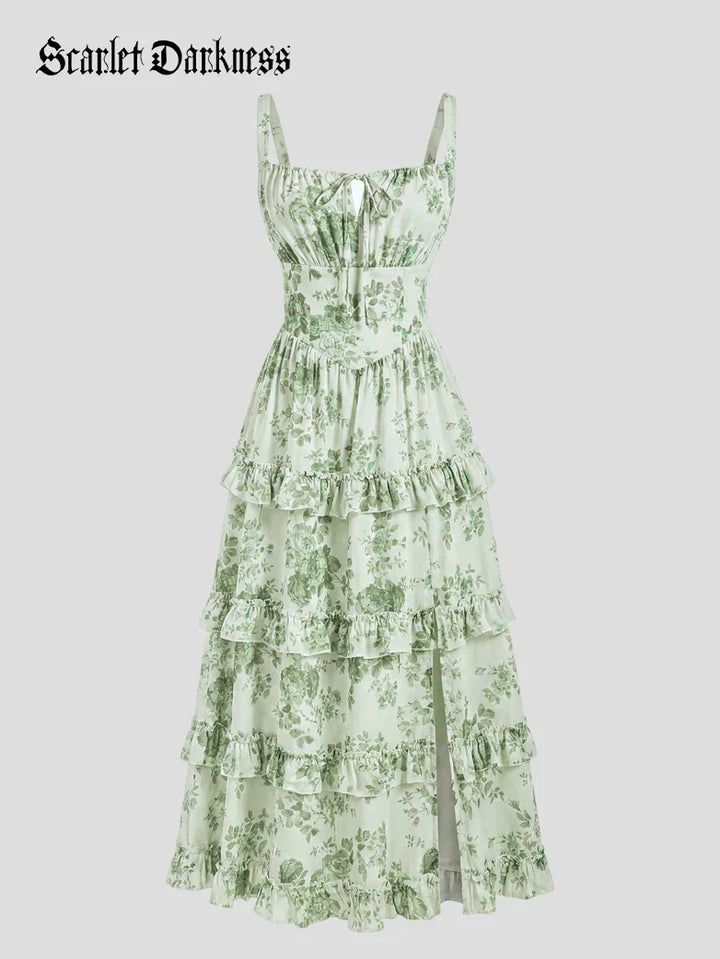 MADELEINE™ - Floral Front-Slit Pocket Dress