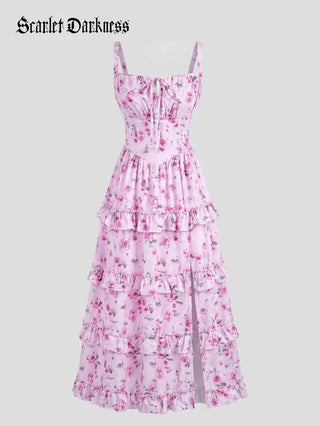 MADELEINE™ - Floral Front-Slit Pocket Dress