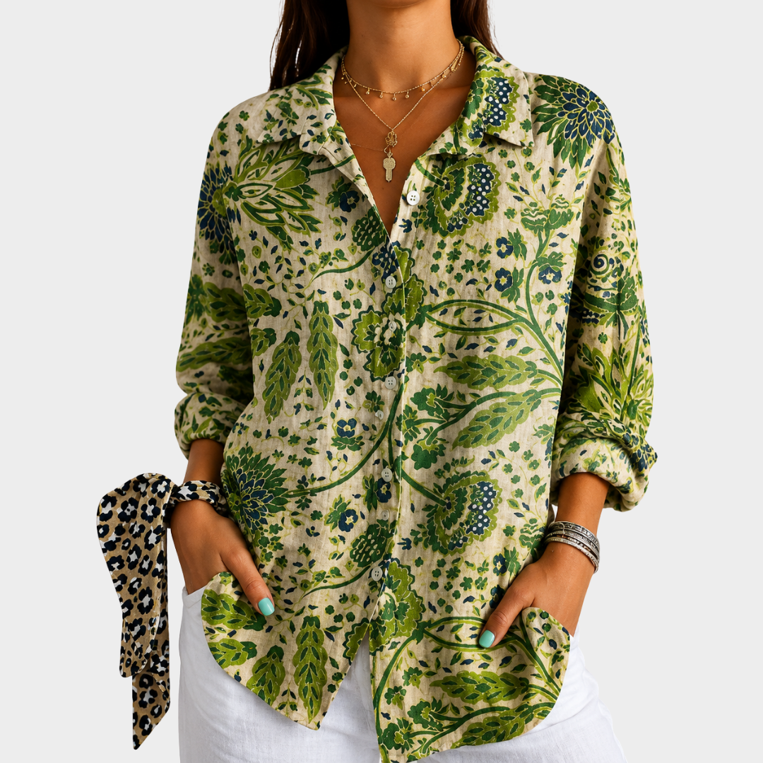 EVANGELINE | Verdant Garden Blouse