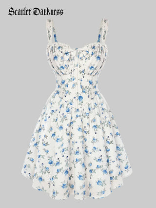 Victoria Corset floral A-Line Dress for Vacation