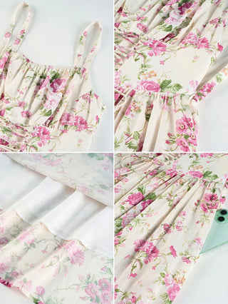 GENEVIEVE™ - Floral Chiffon Flared Sundress