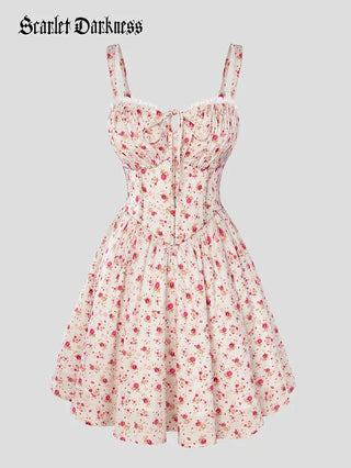 Victoria Corset floral A-Line Dress for Vacation