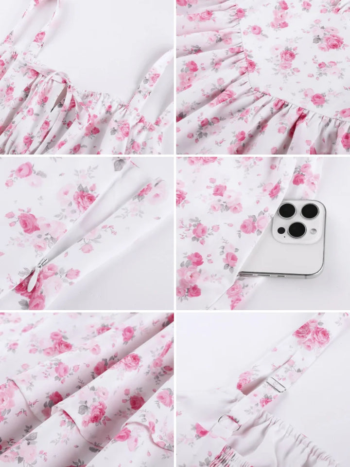 BERTHE™ - Summer Floral Puffy Corset Dress