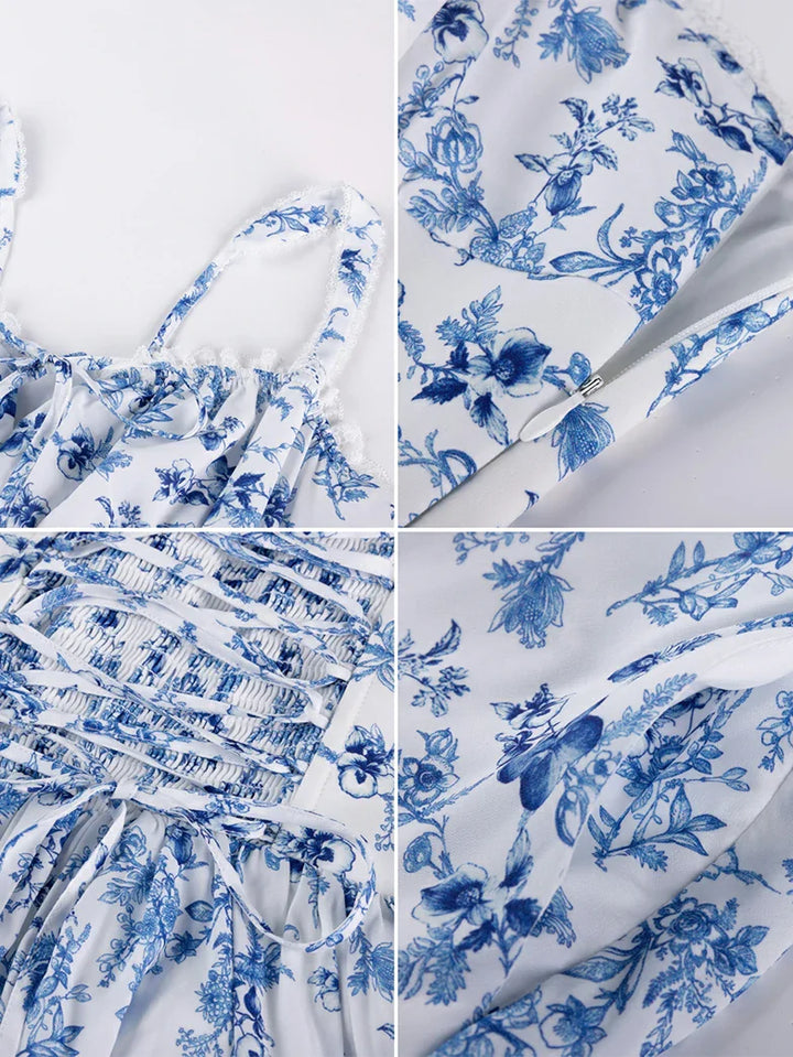 Victoria Corset floral A-Line Dress for Vacation
