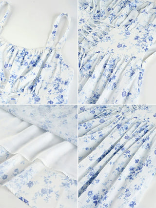 GENEVIEVE™ - Floral Chiffon Flared Sundress