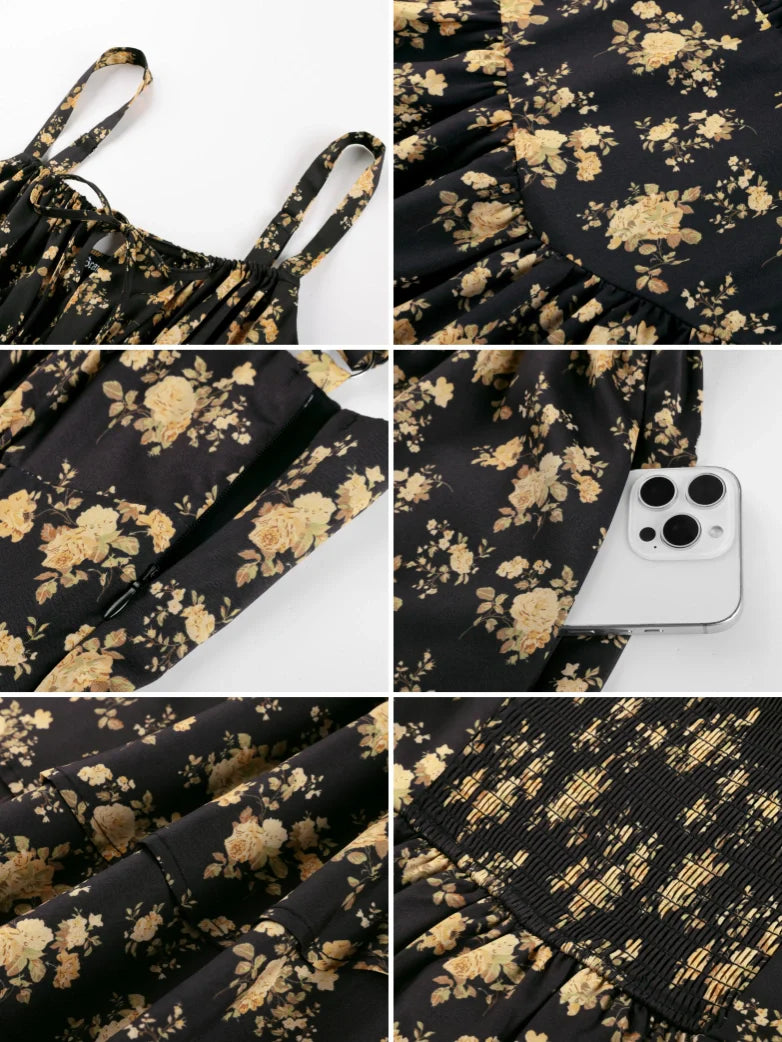 BERTHE™ - Summer Floral Puffy Corset Dress