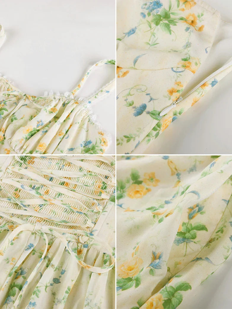 Victoria Corset floral A-Line Dress for Vacation