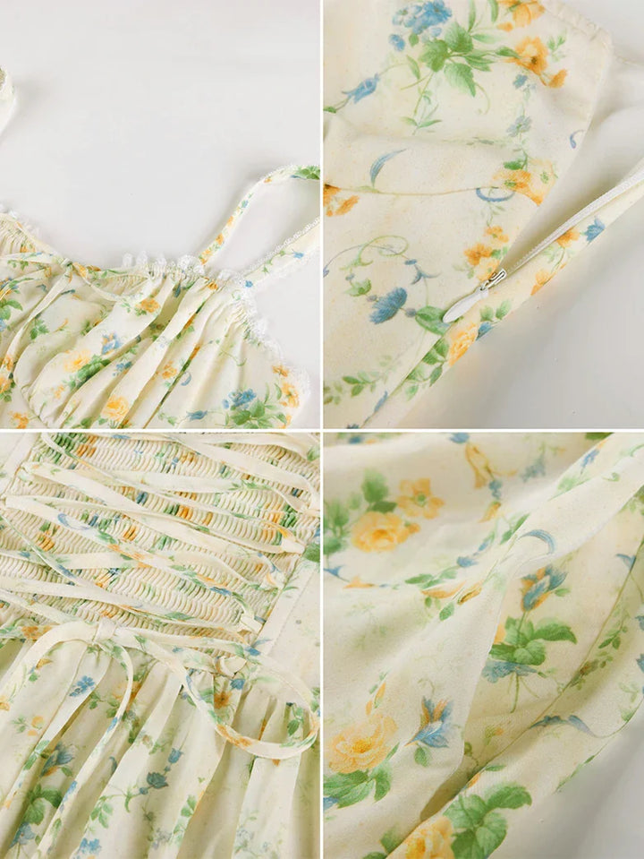 Victoria Corset floral A-Line Dress for Vacation
