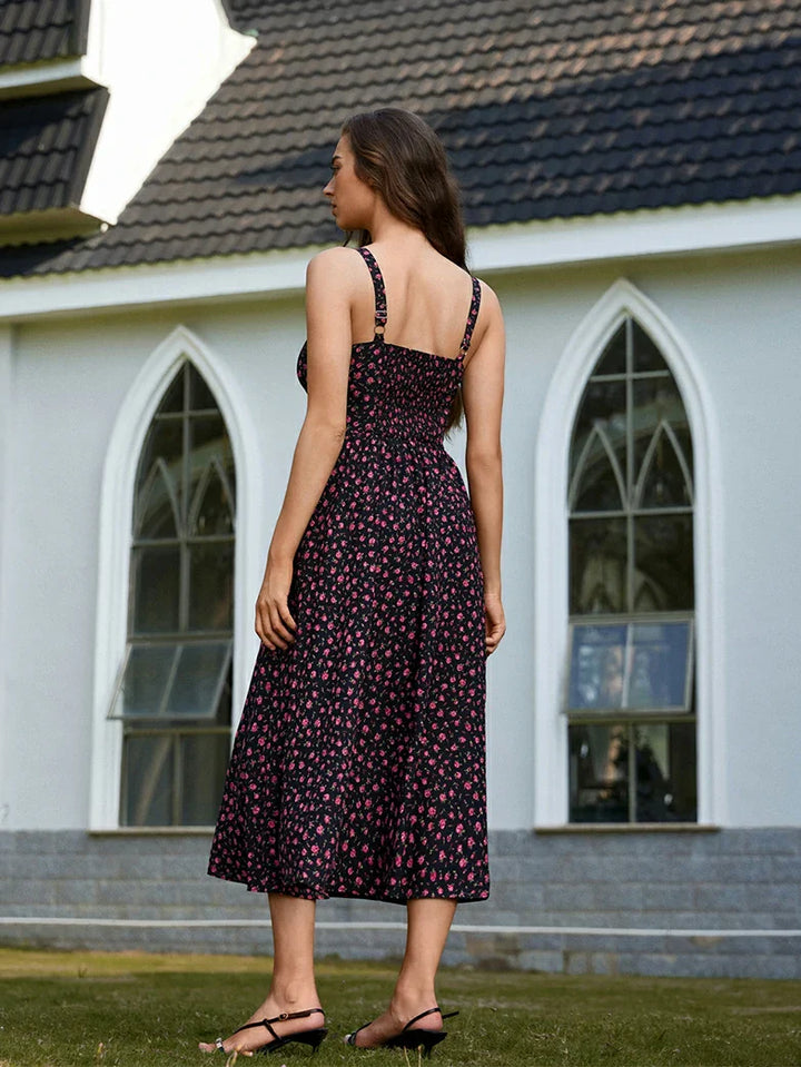 EDITH™ - Floral Corset Milkmaid Dress