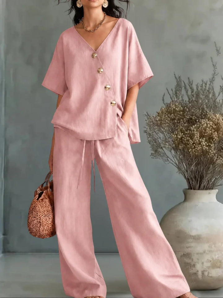 GRETA - Complete V-Neck with Buttons
