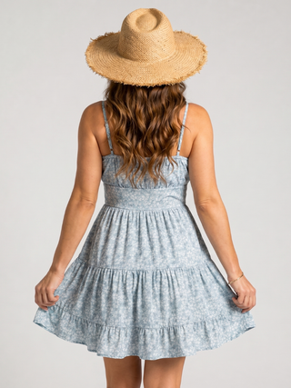 Genevra™ - Spaghetti Strap Tiered Knee Length Dress