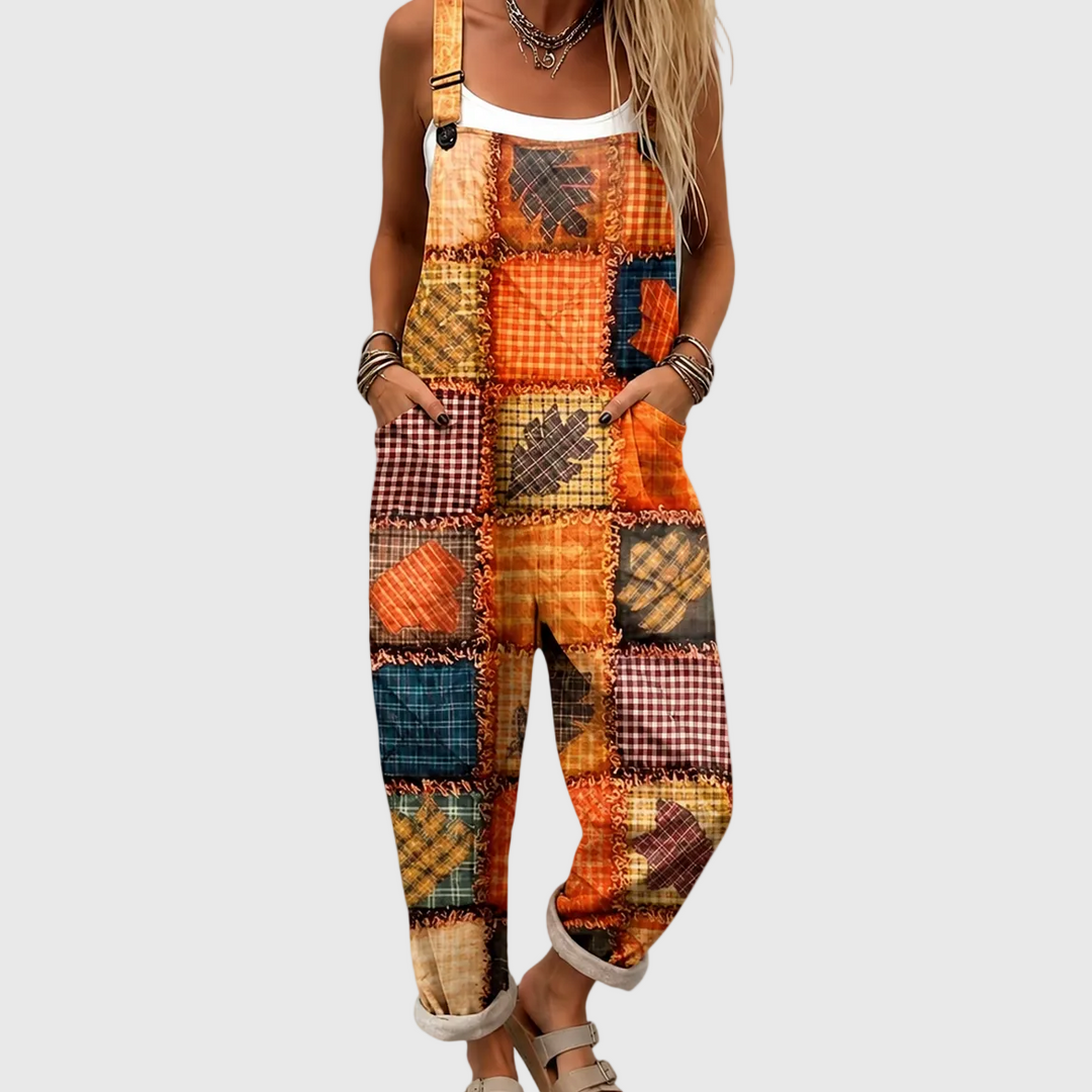 ASTRID™ - Rustic Patchwork Overalls