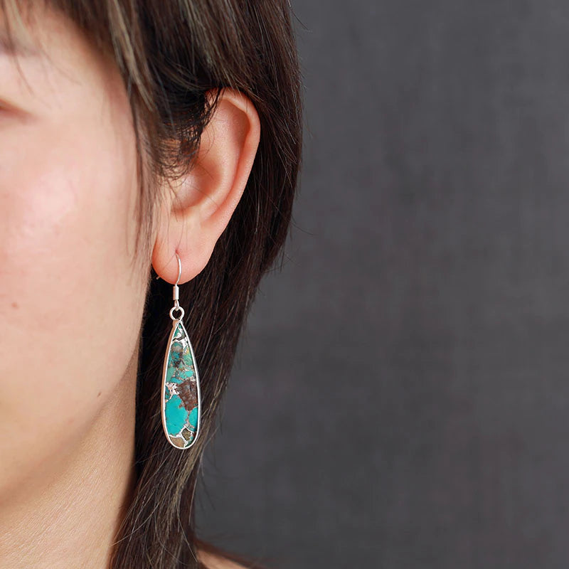 SOLENE - Turquoise Jasper Drop Earrings